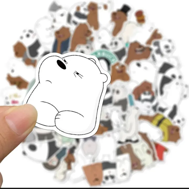 50%20pcs%20bare%20bear%20stickers%20for%20laptop%20guitar%20phone%20case%20-%20Image%203