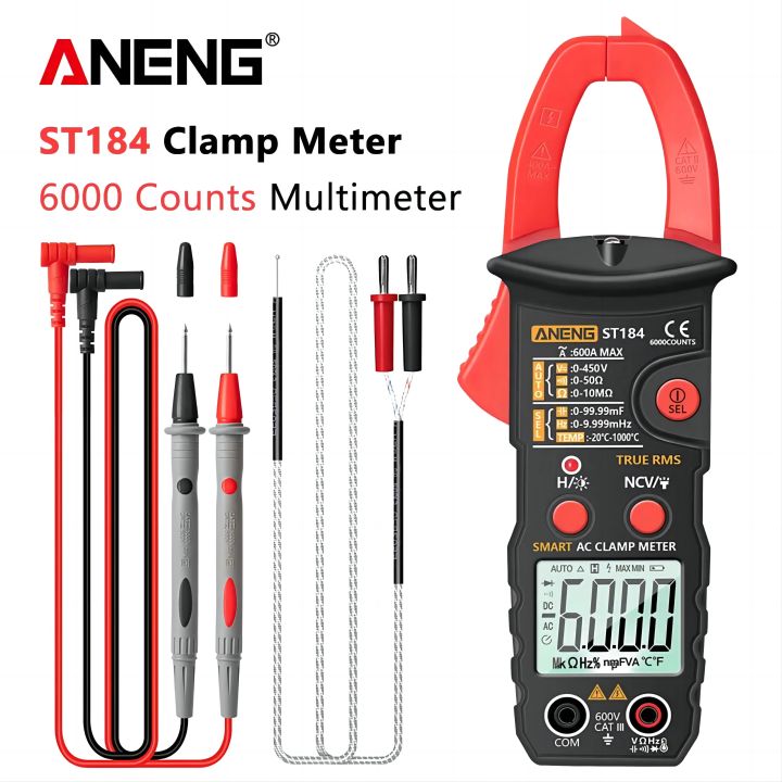 ANENG ST184 Digital Clamp Multimeter Meter 6000 Counts Professional