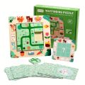 Wooden Finding Route Puzzle Logical Thinking Training Board Games Maze Puzzles Early Education Educational Toys For Children. 