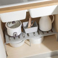 ABS Shoe Rack Extensible Shoe Hanger Storage Space Saving Shelf Telescopic Storage Rack Household Kitchen Cabinet Organizer Rack. 