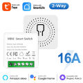 Mini 16A WiFi Switch Smart Life App 2 Way Control Smart Home Automation Module Interruptor Work for Alexa  Home. 