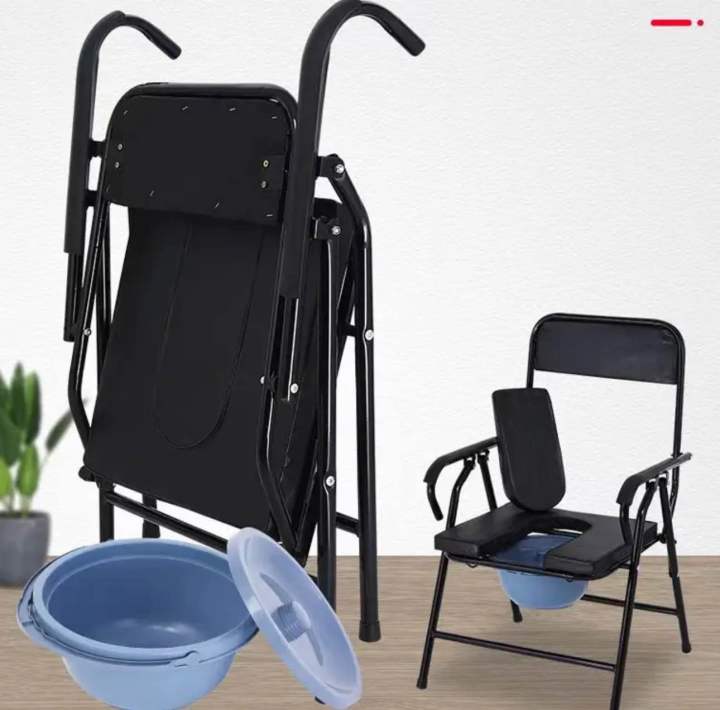 Commode Without Handles Black Commode Chair without Wheels | Daraz.com.np