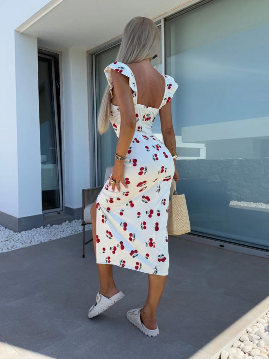 European%20and%20American%20summer%20new%20elegant%20design%20French%20flower%20suspender%20slit%20midi-length%20ladies%20dress%20-%20Image%202