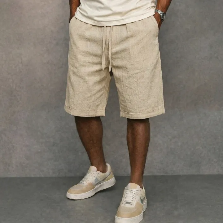 Summer%20Mens%20Solid%20Cotton%20Short%20Pants%20Lightweight%20Gym%20Man%20Casual%20Oversize%20Linen%20Pants%20Men%20Jogger%20Beach%20Hawaiian%20Loose%20Short%20Man%20-%20Image%203