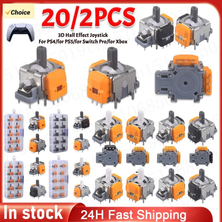 10/2Pcs 3D Hall Effect Joystick Adjustable No Drifting Thumbsticks Module Joystick Module Controller for PS4/PS5/XBox/Switch