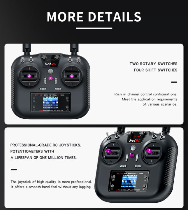 HotRC%20HT-10A%202.4G%2010CH%20Multi-Functional%20Transmitter%20HT10A%20Left/Right%20Hand%20Remote%20Control%20w/F-10A%20Receiver%20for%20RC%20Aircraft%20Plane%20-%20Image%203