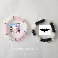 Trending beautiful and elegant high quality batman and hello kitty crystal beads Matching bracelet for friends and couples. 