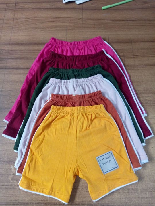 Kids & Boys Multicolor Half Pant 6 Pcs Combo Pack - Available Size in 1 to 6 Years
