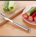 Stainless Steel Pepper Press Tool Serrated Edges Seed Core Remover, good quality product for kitchen items. 