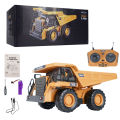 2.4Ghz 1/20 Remote Control Engineering Dumper Trucks 9CH Construction RC Alloy Vehicle Dump Truck Car with Lights Boy Toy .