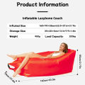 Outdoor Inflatable Lazy Sofa 9 Colors Portable Air Mattress Sleeping Bag Couch for Picnic Beach Camping Garden Single Person. 