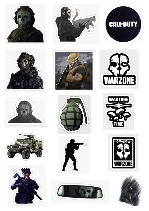 Cod Gun Stickers Stickers of Call of duty Game 5,10,15 pcs set available | Daraz.pk