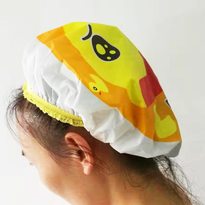 Waterproof%20Women's%20Shower%20Cap%20-%20Reusable%20Bath%20Cap%20(1%20Pc,%20Multicolor)%20-%20Image%206
