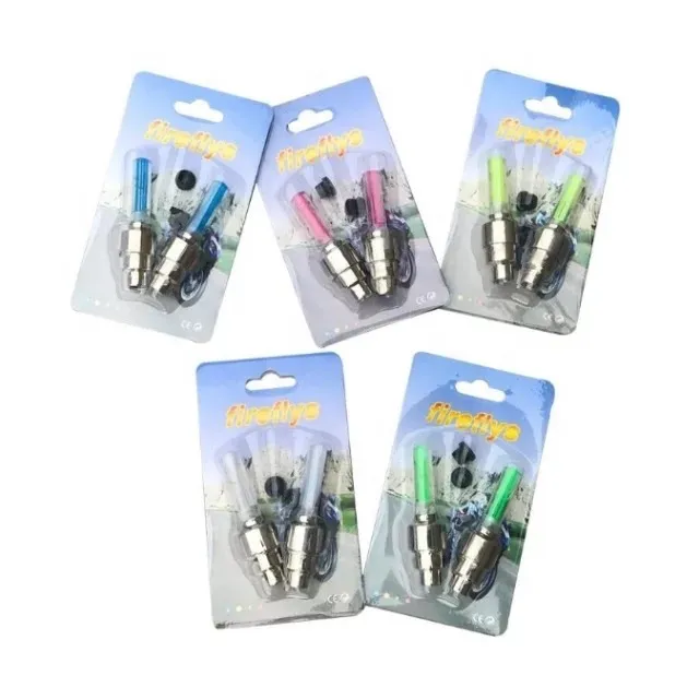 4 PCS Bicycle Valve Light Bicycle Light Cycle Lights Dust Cup Tyre Rim Light Bulb Cycle Tire Light Lamp Bike Rim Lights Bicycle Parts Accessories Equipment(null)