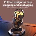 120W Transparent Invisible Pull Ring Car Charger USB Type C Fast Charging QC3.0 PD Phone Charger for iPhone  . 