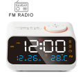 Mordern FM Radio LED Alarm Clock for Bedside Wake Up. Digital Table Calendar with Temperature Thermometer Humidity Hygrometer.. 