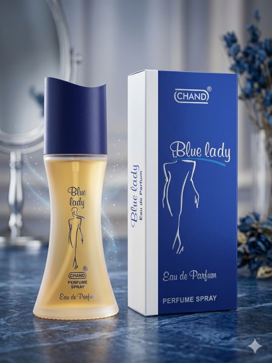 Chand Blue Lady Perfume for Women - 75ml - Long Lasting Eau de Parfum Spray - Elegant Fragrance for Ladies