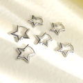 3 Pairs/set Punk Geometric Star Hoop Earrings for Women Simple Gold Color Copper Metal Circle Huggie Earrings New Unisex Jewelry.