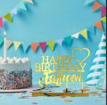 Customized birthday name stand. 
