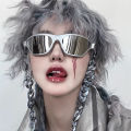Fashion Cyber Y2K Sunglasses Women Luxury Brand Designer Cat Eye Sun Glasses Men Steampunk Sports Goggles Summer Pink Red Shades. 