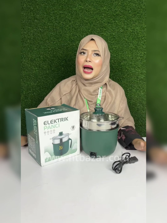 Electric Multifunctional Mini Cooker 1.5L – Compact Cooking Pot with 360° Even Heating & Dual Gear Temperature Control