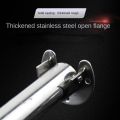 304 Stainless Steel Flange Seat Wardrobe Hanger Rod Fixing Hardware Accessories Curtain Rod Tube Hook Fixed Support Bracket Seat. 