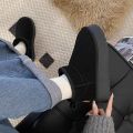 Women's Thick-Soled Snow Boots with Added Padding, Thickened Anti-Slip Short Snow Boots, Warm Soft-Soled Cotton Shoes. 