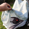 1Pc 90*114cm Bamboo Cotton Baby Stroller Cover, Carseat Canopy Cover, Universal Carrying Basket Cover for Boys and Girls. 