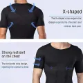 BurVogue Mens Slimming Body Shaper Seamless Compression Shirt Tummy Control Slimmer Shapewear Gynecomastia Undershirt. 