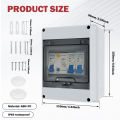 Outdoor Household Switch Waterproof Electrical Distribution Box Circuit Breaker 2 Way Power Plastic Junction Wire Box IP65. 