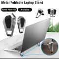 Laptop Folding Stand - Metal Foldable Portable  Laptop stand for apple macbook pro air computer Accessories. 
