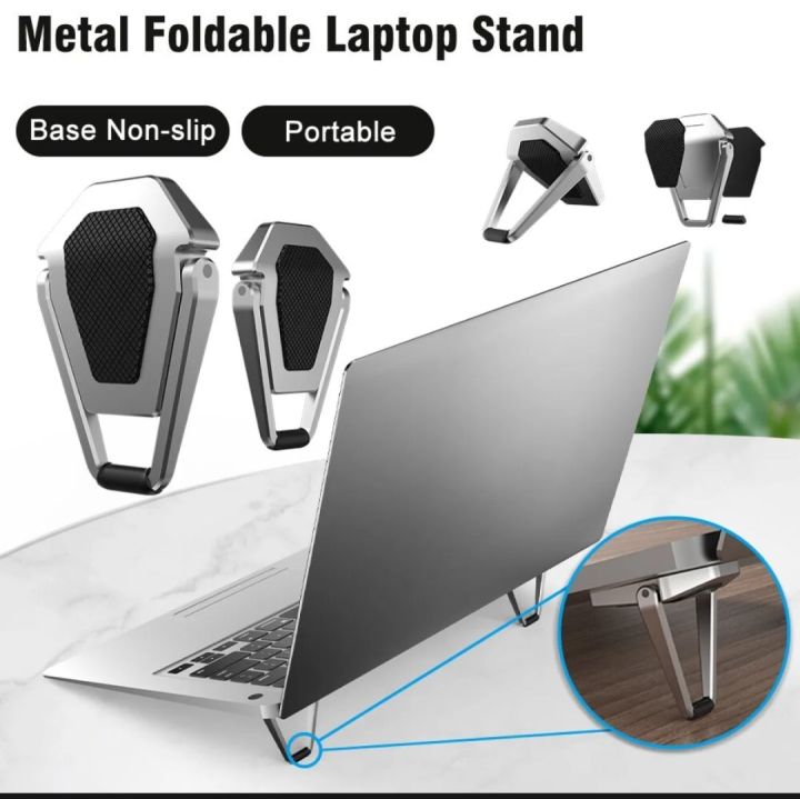 Laptop Folding Stand - Metal Foldable Portable  Laptop stand for apple macbook pro air computer Accessories