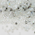 3/4/6/8mm Mixed Faceted Square Glass Bead Loose Spacer Crystal Cube Beads for Jewelry Making DIY Necklace Bracelet Accessories. 
