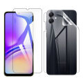 Samsung A05 Tempered Glass Protector Premium High Quality Polish Glass + Back Jelly Protector Clear Soft Protection Film Hydrogel Film Protector For Samsung A05. 