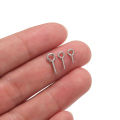 100pcs Stainless Steel Tiny Mini Eye Pins For Jewelry Making DIY Pendants Handmade Jewelry Findings Screw Eyes Threaded Hook.