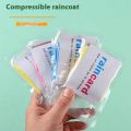 5/10pcs Disposable Raincoat Mini Portable Rainwear Hooded Ponchos Camping Hiking Travel Accessories Outdoor Travel Card Raincoat.