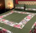 Embroidered Patch Work King Size BedSheet - High Quality - Cotton Double Bedsheet Embroided. 