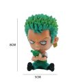 8cm Anime Figure One Piece Monkey D Luffy Roronoa Zoro Kawaii Toys Q Figural Nendoroid Car Decoration PVC Model Gift. 