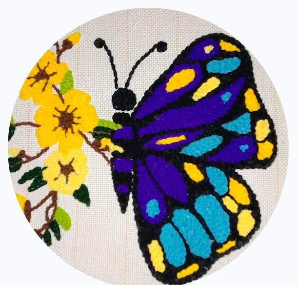 Multicolor%20Butterfly%20Punch%20Needle%20Wall%20Hanging%20-%20Image%203