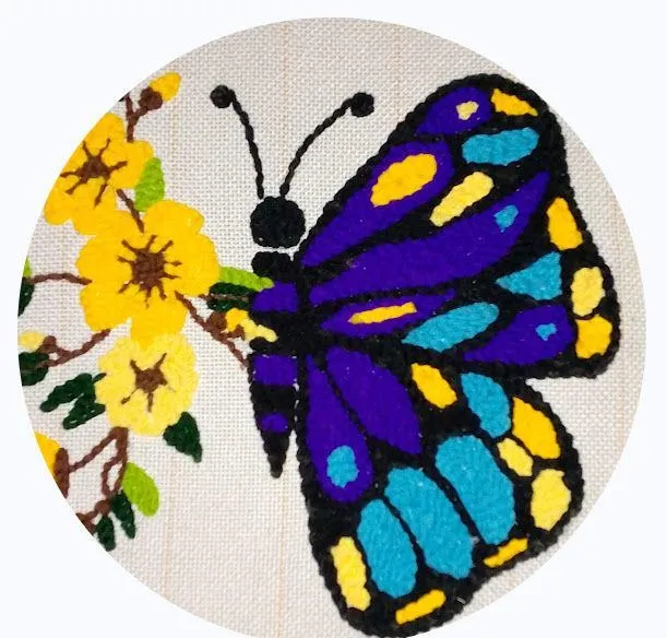 Multicolor%20Butterfly%20Punch%20Needle%20Wall%20Hanging%20-%20Image%203