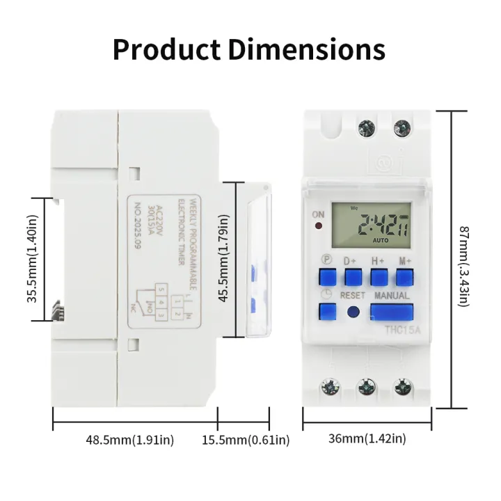 TNCE%20220V%20Timer%20Switch%20THC15A%20mini%20size%207-day%20programmable%20time%20controller%20digital%20Full%20Automatic%20Control%20module%20Breaker%20for%20-%20Image%203