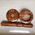 Wooden Ash Tray for Office - AshTray Stand - Ash Tray with with Brass work - Ash Tray For Living Room. 