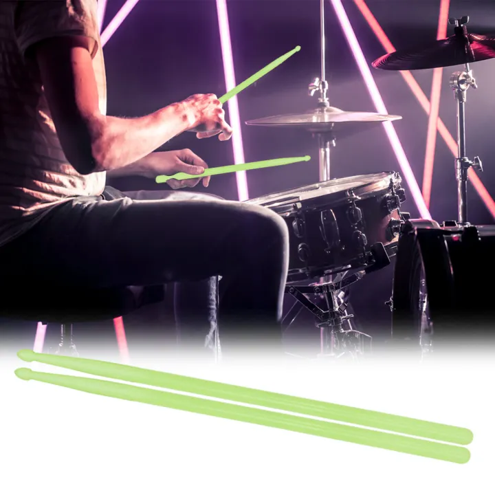 5A Fluorescent Drum Stick Glow In The Dark Light Up Drum Sticks Wear ...