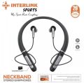 INTERLINK ORIGNAL SPORTS NECKBAND_Special Design For Sports_Wireless Bluetooth Headset_100% Waterproof Necband_ Gaming Headset_Best For Sports_. 