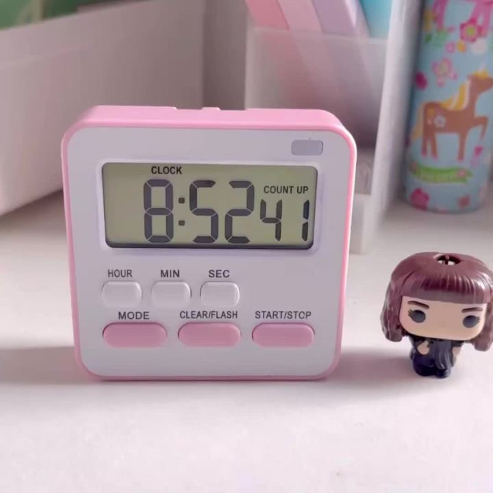 Stopwatch Flash Digital Timer Alarm Clock Large LCD Display Multifunction Countdown ...
