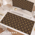 Maillard Brown Leather Mouse Pad High Value Oversized Hello Kitty Cute Cartoon Computer Office Desk Mat Student Desk Writing Mat.