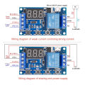 DC 6-30V Timer Relay Programmable Delay Relay Module Cycle Timer with LCD Display / 5V Micro USB, Smart Home Controller. 