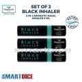 Peppermint Field Black Inhaler Extra Cool for Relief of Motions Sickness, Sinus and Cold Relief - 3 Pcs Pack.
