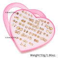 New Simple Multifarious Styles Rhinestone Stud Earrings For Girls Gold Silver Plastic Earrings.