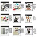 Halloween Classic Retro Mold Metal Cutting Dies and Stamps Stencils For DIY Scrapbooking Photo Album Die Cut Embossing Paper. 